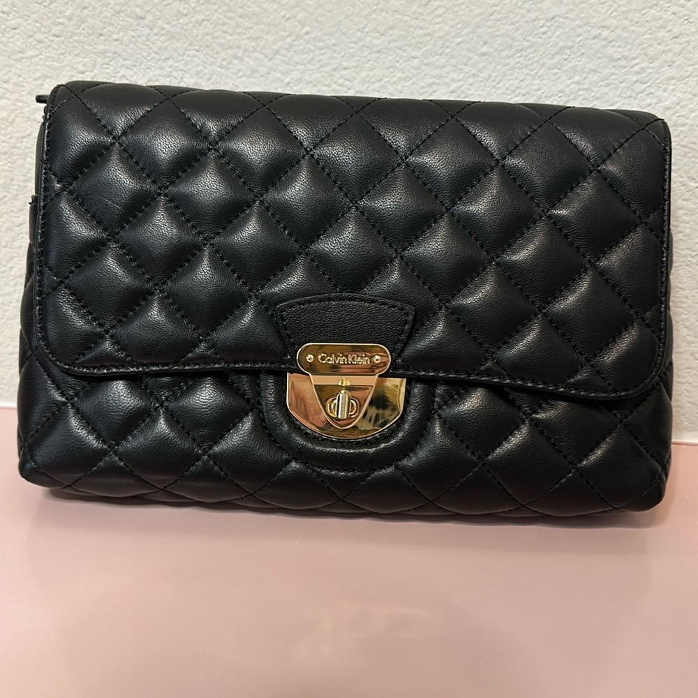 Calvin Klein quilted Leather Handbag or Clutch